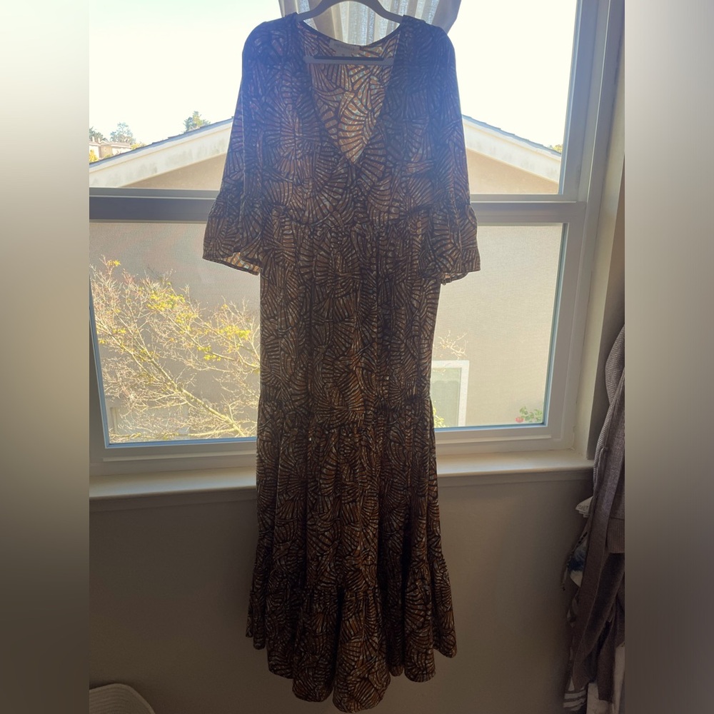 Ingrid & Isabel flutter maxi dress butterfly print xs